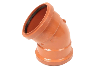 Polypipe UG603 Bend Double Socket 45 Deg S/Radius 160mm