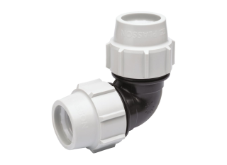 PLASSON MDPE COMPRESSION ELBOW 7050 20mm